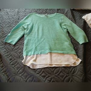 Croft & Barrow Mint Striped Top